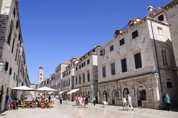 Placa Street Rua Principal Dubrovnik Património Mundial — Fotografia de Stock
