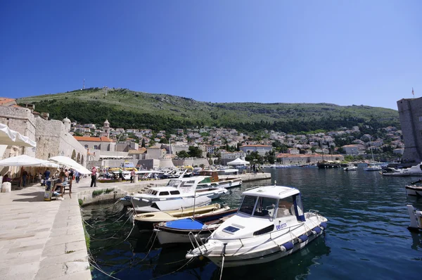 Der Alte Hafen Von Dubrovnik Das Weltkulturerbe — Stockfoto