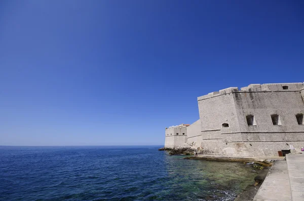 stock image City Wall and Adriatic Sea in Dubrovnik, The World Heritage Site