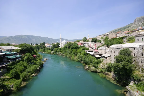 Stari Mostar Bosna Hersek Dünya Mirası Eski Köprü Alanı Mostar — Stok fotoğraf