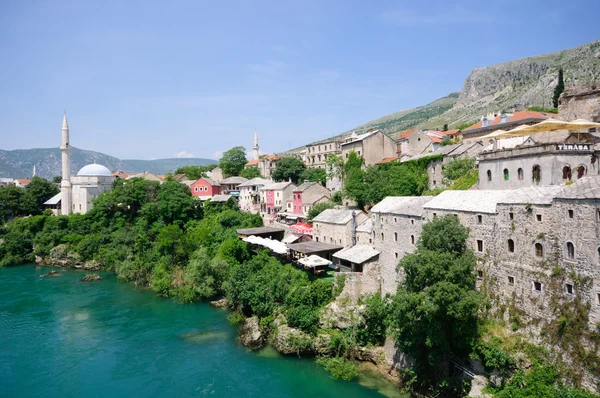 Stari Most Mostar Bosnie Herzégovine Site Patrimoine Mondial Old Bridge — Photo