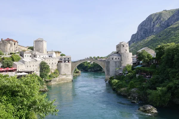 Stari Mostar Bosna Hersek Dünya Mirası Eski Köprü Alanı Mostar — Stok fotoğraf