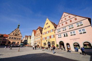 Marktplatz (Market square) in Rothenburg ob der Tauber, Germany clipart