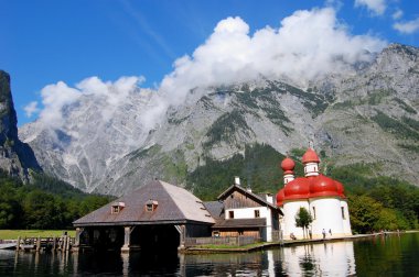 koenigssee ve watzmann yakın berchtesgaden, Almanya