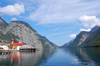 koenigssee ve watzmann yakın berchtesgaden, Almanya