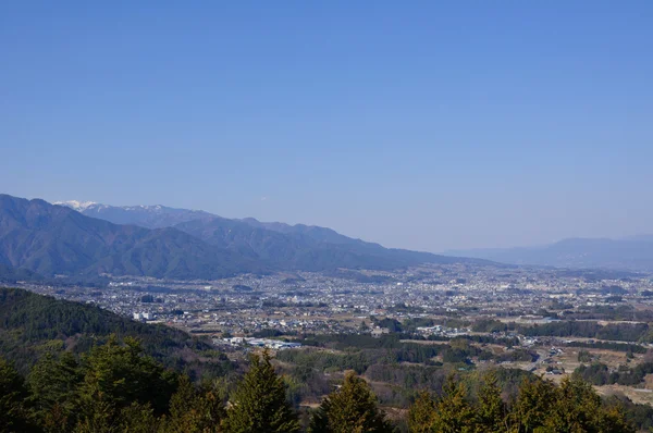 Cuenca del Ina y los Alpes del Sur de Japón — Foto de Stock