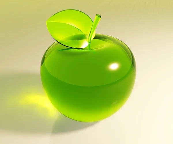 Glass apple — Stock Photo, Image