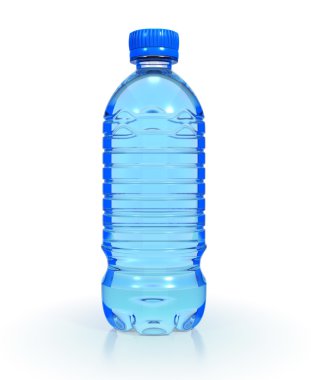 Mineral water in plastic bottle clipart