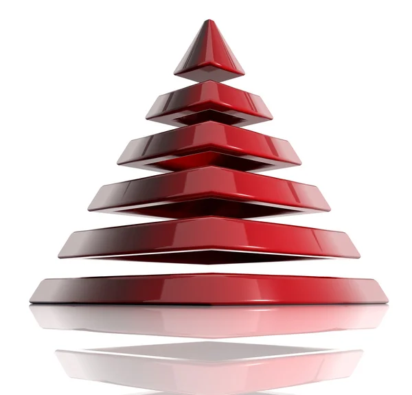 3D piramis. üzleti struktúra fogalma. — Stock Fotó