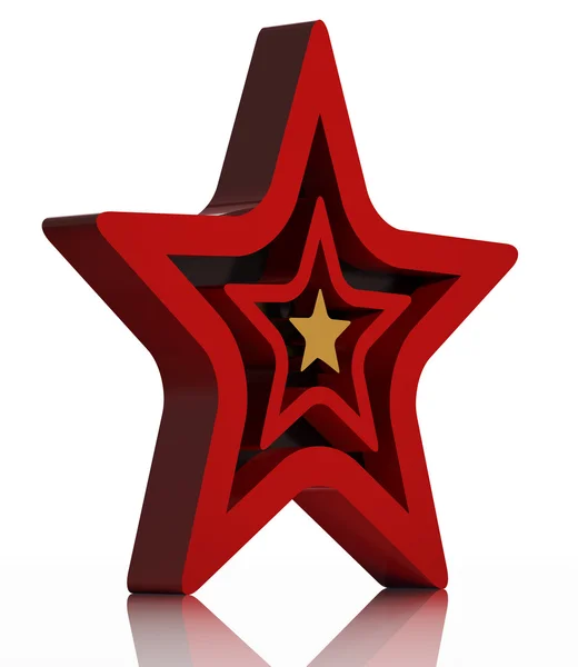 3D csillag ikon. — Stock Fotó