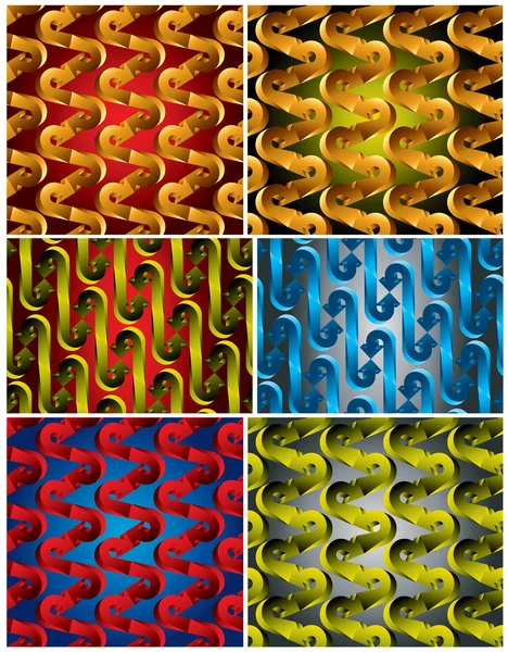 Flèches 3D motifs sans couture ensemble . — Image vectorielle