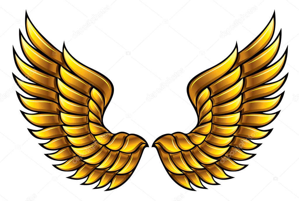 Golden wings.