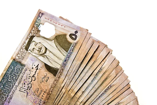 Verspreiding Jordaanse bankbiljetten — Stockfoto