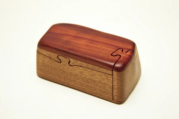 Closed Wooden Jigsaw Box — Stock Photo, Image