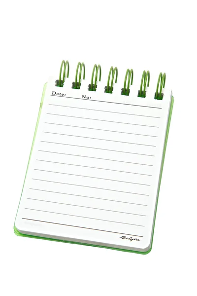 Green Notepad — Stock Photo, Image