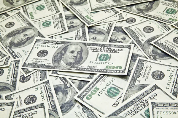Scattered 100 American Dollars — Stock Photo, Image