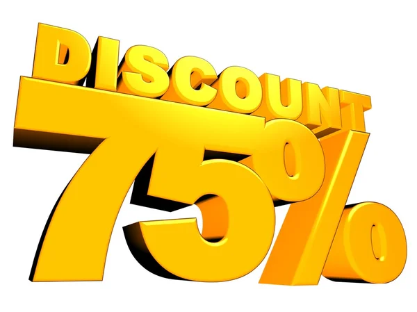3D 75% Discount Sign — Stock Photo, Image
