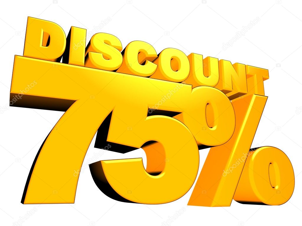 3D 75% Discount Sign — Stock Photo © zsaadallah #4135468