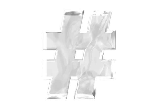 Символ 3D хеша (#) — стоковое фото