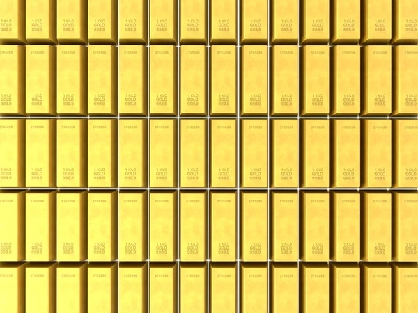 3D gold bars background — Stock Photo, Image