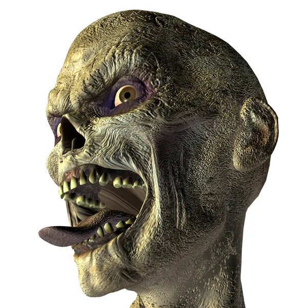 Zombie met uitgestrekte tong — Stockfoto