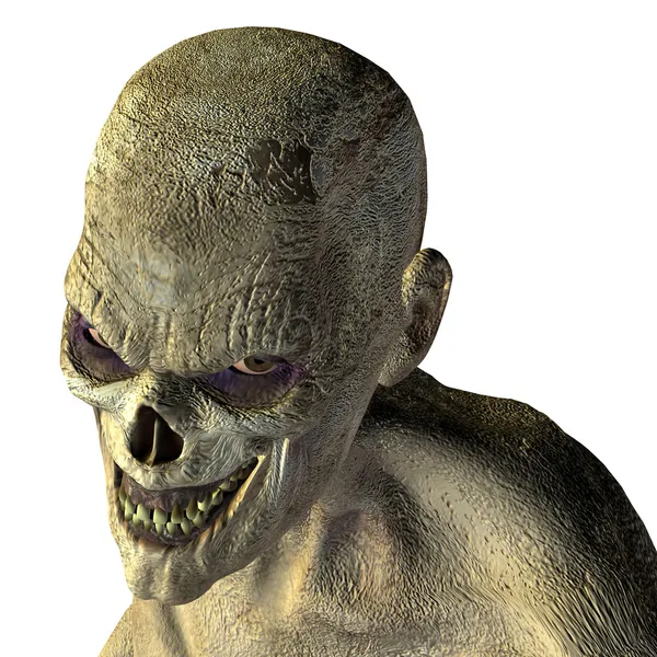 Zombie-Kopf mit bösem Blick lizenzfreie Stockbilder