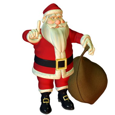 Attention Santa Claus clipart