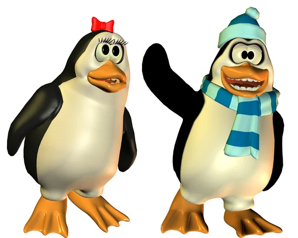 Barátságos házas pingvin — Stock Fotó