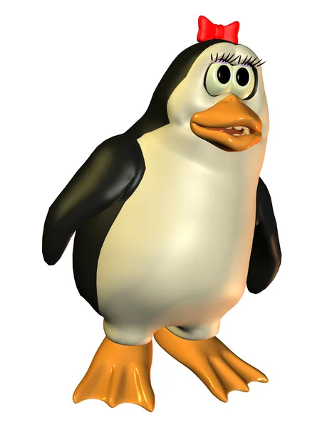 Ragazza pinguino amichevole — Foto Stock