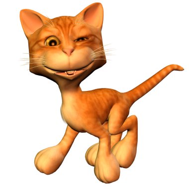 Kitty in blink pose clipart