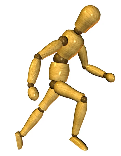 stock image Running Wooden Dummy