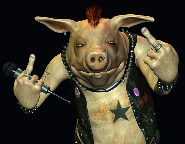 いたずらな豚 — ストック写真