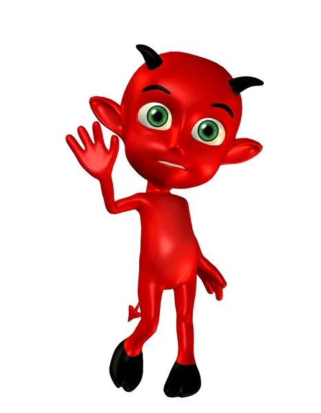 Little devil with a trident — Stock Photo, Image