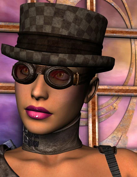 Dama kapelusz i okulary — Zdjęcie stockowe