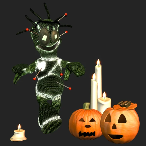 Renderowania Voodoo Doll Halloween Jako Ilustracja Renderowania Voodoo Doll Halloween — Zdjęcie stockowe