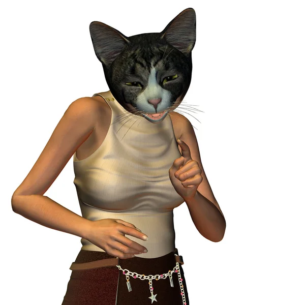 Cat woman — Stock Photo, Image