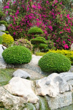 Tayland egzotik bir park renkli görüntü