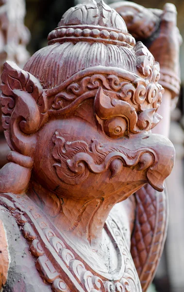 Świątynia Drewniana Rzeźba Tajlandia — Zdjęcie stockowe