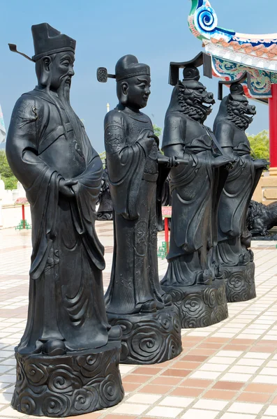 Kwiecisty Statues Świątyni Chińskiej Świątyni — Zdjęcie stockowe