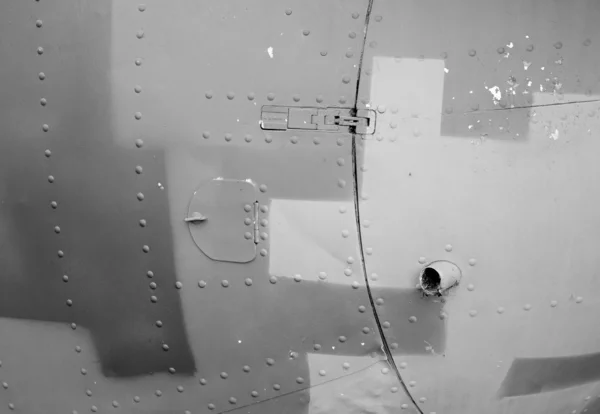 Старый Заброшенный Самолет Dc3 Использующий Панели Качестве Фона — стоковое фото