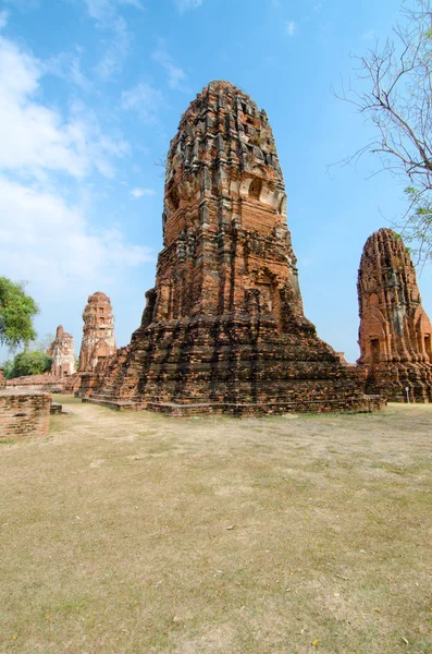 Βουδιστικό Ναό Ερείπια Στην Ταϊλάνδη Αγιουτάγια — Φωτογραφία Αρχείου
