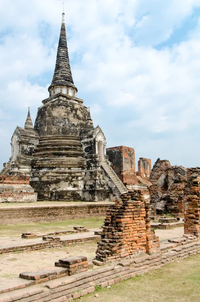 Ayutthaya Tayland Budist Tapınağı Kalıntıları — Stok fotoğraf