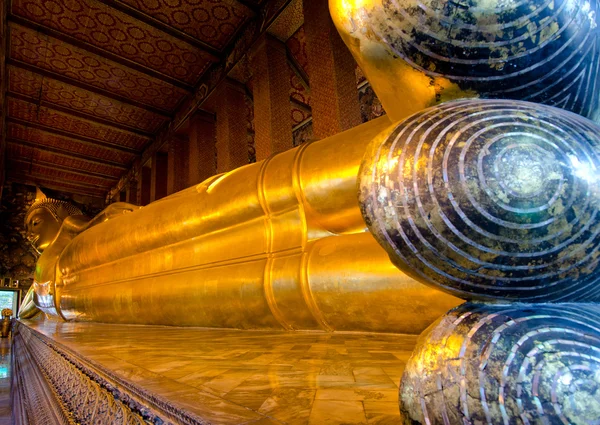 Buda Adormecido Templo Bangkok — Fotografia de Stock