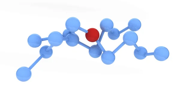 Rode molecuul — Stockfoto