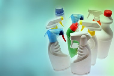 Cleaning bottles clipart