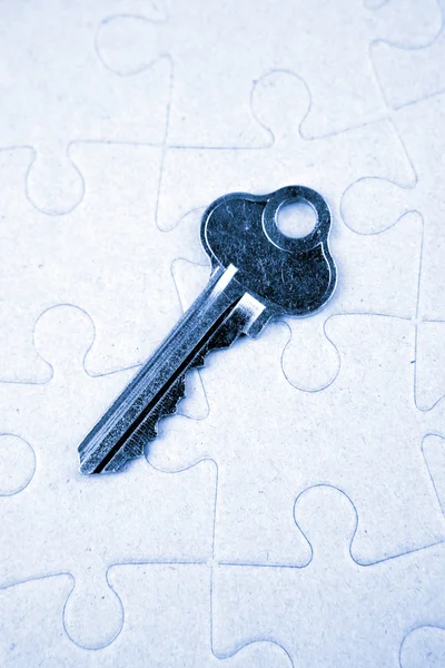 Klíč na puzzle — Stock fotografie