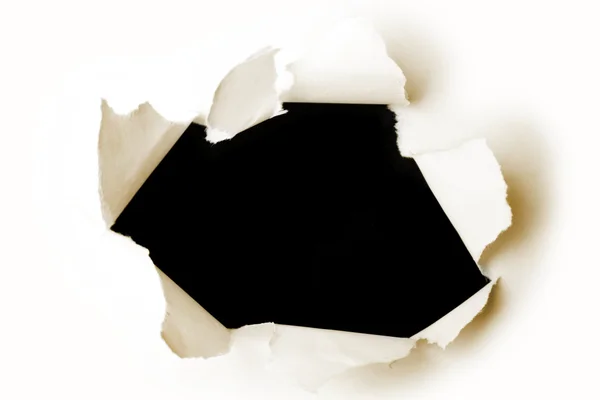 Τρύπα στο χαρτί — Φωτογραφία Αρχείου