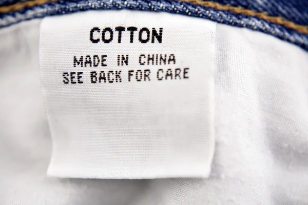 Etiqueta de algodón — Foto de Stock