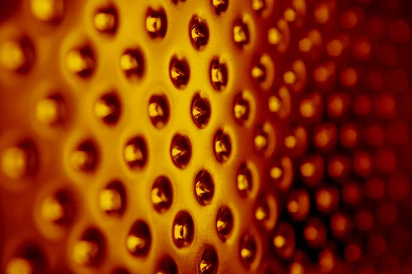 Abstrato superfície metálica closeup. Tom laranja — Fotografia de Stock