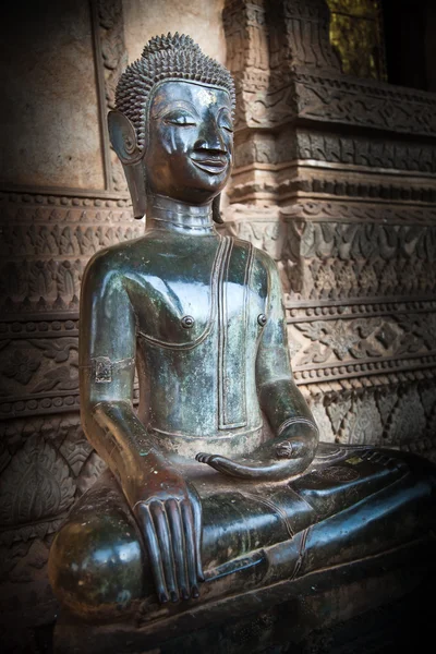 Ročník sedící buddha obraz — Stock fotografie